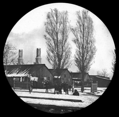 Washington Park Barracks after the Great Chicago Fire, c.1871 by American Photographer